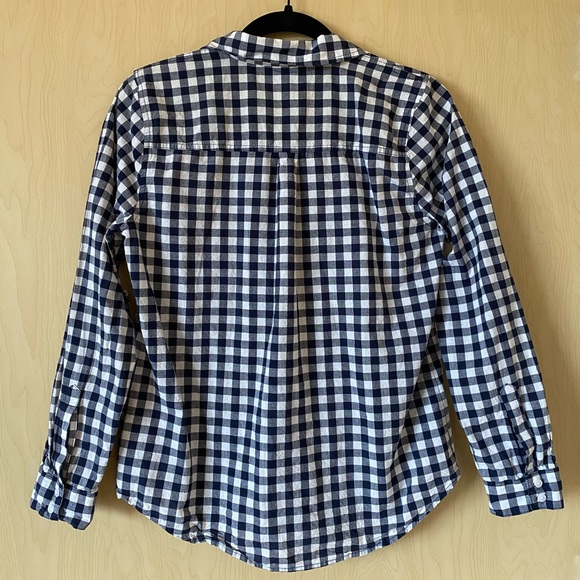 Maison Jules Gingham Button-Up Navy - Picture 2 of 5